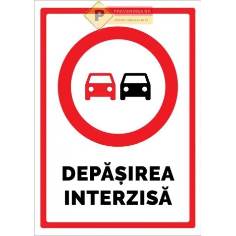 Semn pentru depasirea interzisa